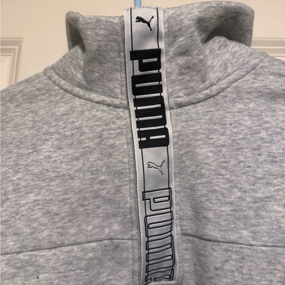 Puma Light Gray Quarter-Zip Pullover - image 3
